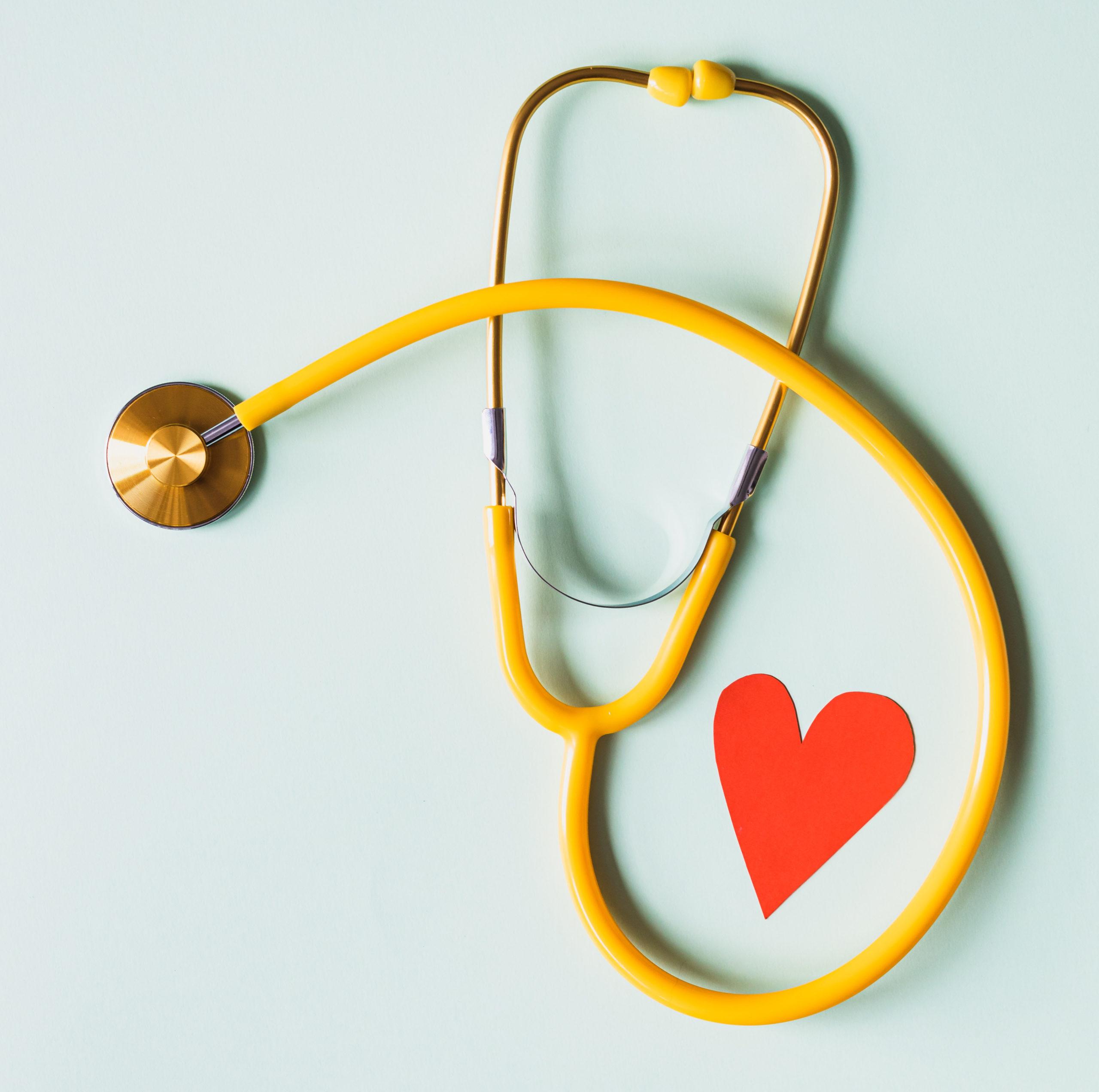 Stethoscope with heart cutout